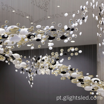 Hight Quality Personalidade Criativa Hotel Hotel personalizável Vidro de luxo Modern Candelier Pingente Light